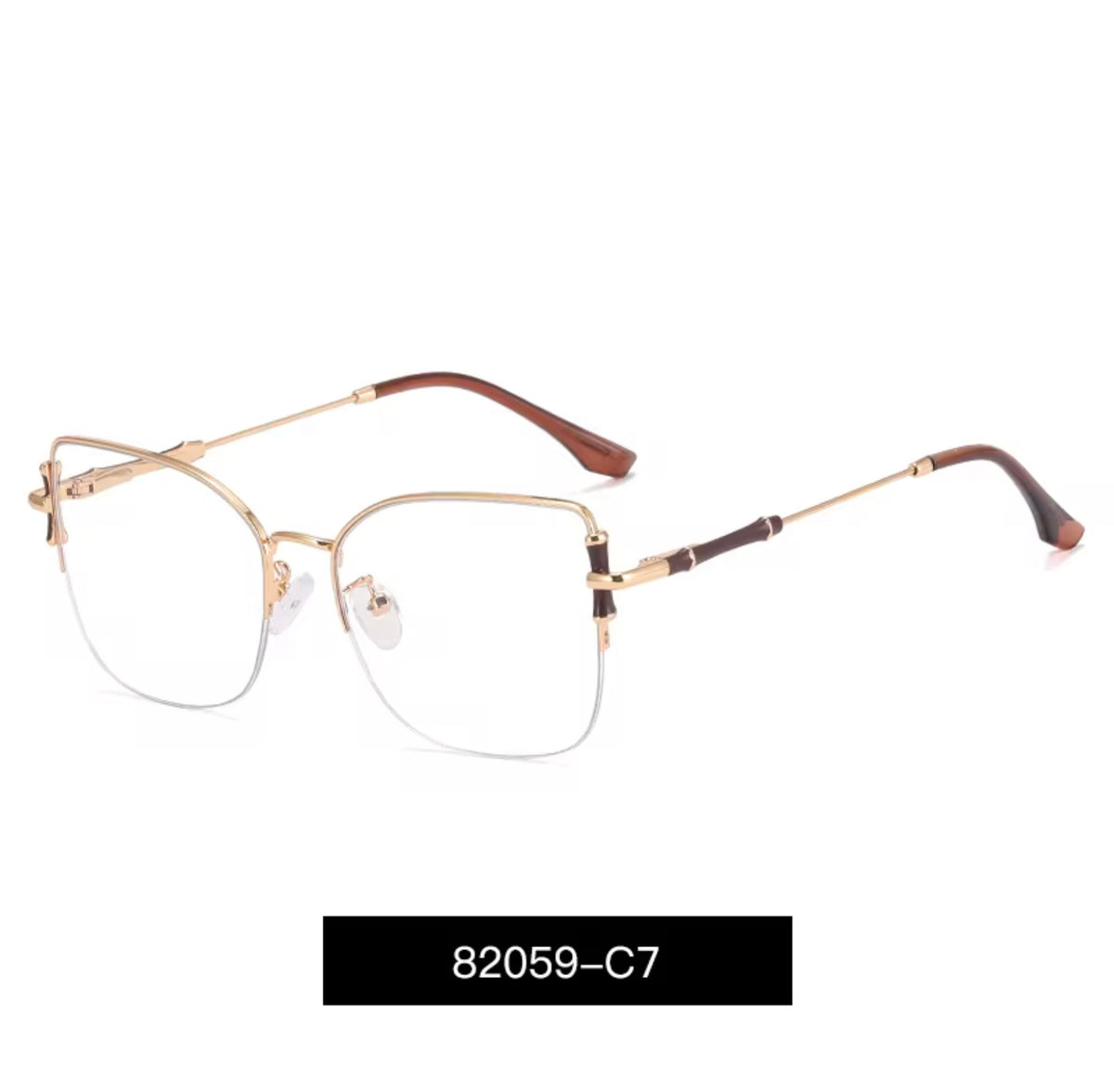 Lentes Ópticos Mujer Semi al Aire – Modelo 82059
